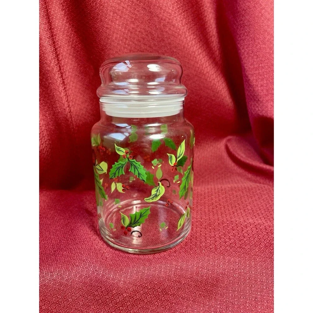 Vintage Libbey Christmas Canister